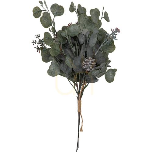 Check Eucalyptus Bundle Gallery Direct Dusky Green 41cm Plastic Decor