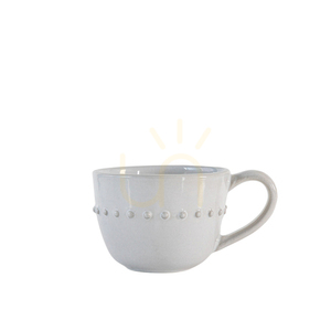 Gallery Direct White Porcelain Mugs, Set of 4 with Raised Beaded Detail, 14.5 × 11 × 8 cm small 0