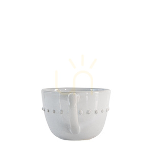 Gallery Direct White Porcelain Mugs, Set of 4 with Raised Beaded Detail, 14.5 × 11 × 8 cm small 2