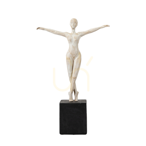 Check Pirouette Ballerina Sculpture Gallery Direct Black and White Polyresin 24.5 × 8.5 × 36 cm