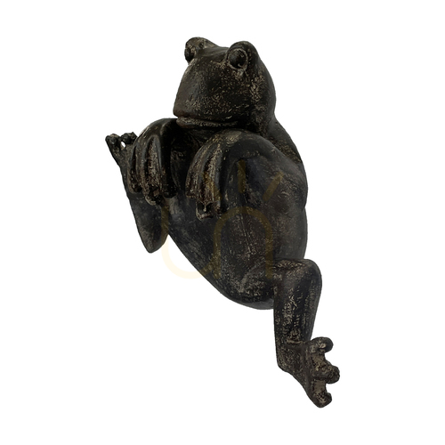 Check Pot Hanger Gallery Direct Philip Frog Antique White Polyresin 2 Pack 5059413410826