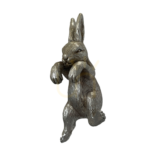 Check Pot Hanger Gallery Direct Pippa Hare Silver Polyresin 2 Pack 5059413411045