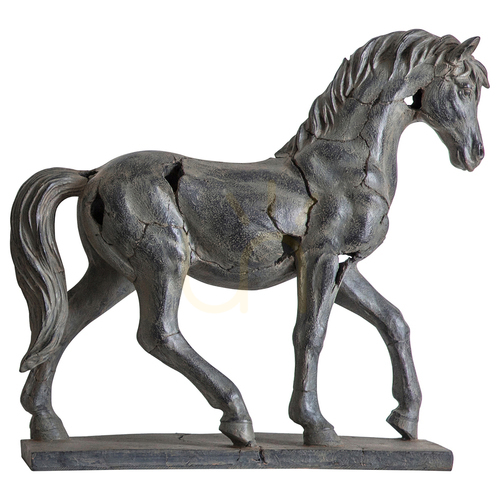 Check Gallery Direct Tamir Antique Resin Horse Statue 45 x 13 x 41 cm