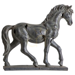 Gallery Direct Tamir Antique Resin Horse Statue 45 x 13 x 41 cm small 0