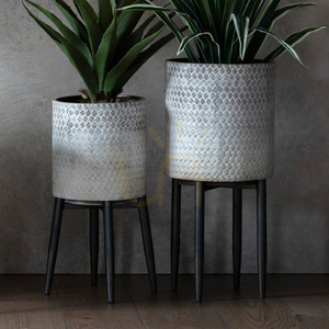 Metal Planter Gallery Direct Distressed Whitewash 61cm 5056315932319 1 Metal Planter Gallery Direct Distressed Whitewash 61cm 5056315932319 small 1