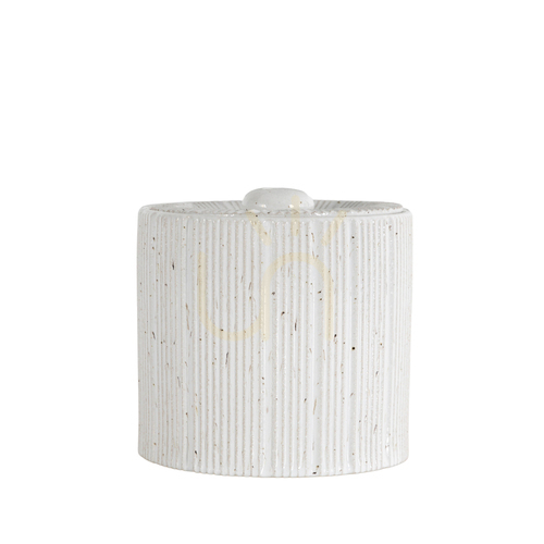 Check Jar Gallery Direct Estrid Large White Clay 20x20x19cm 5059413689796