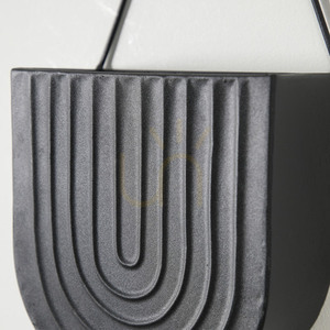 Wall Planter Set of 2 Gallery Direct Lexy Black Iron 40cm small 2