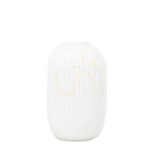Vase Gallery Direct Fjord Medium White Ridged Glass 30.5cm 5059413870231 small 0