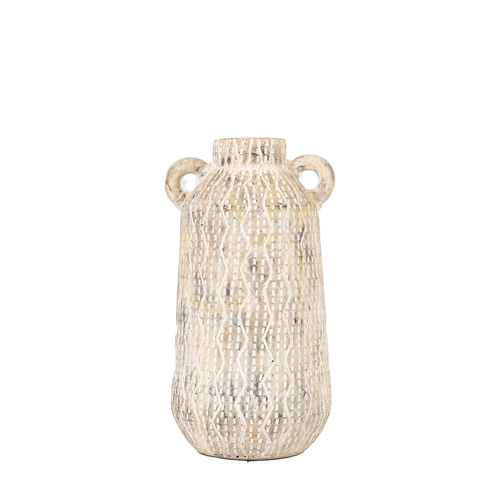 Check Vase Gallery Direct Ica Medium White Earthenware 17x15x30cm