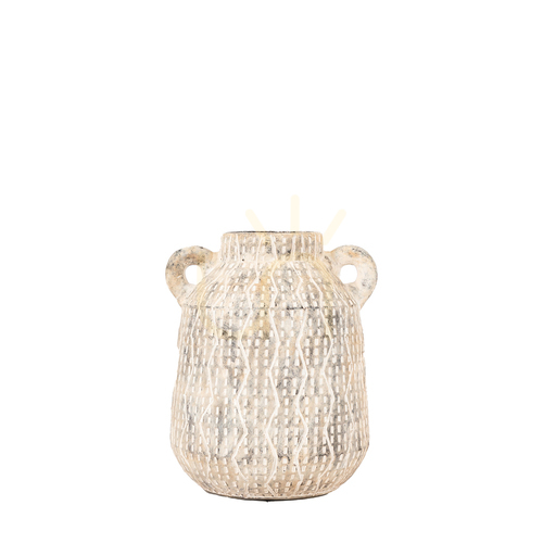 Check Vase Gallery Direct Ica Small White Earthenware 170x150x200mm