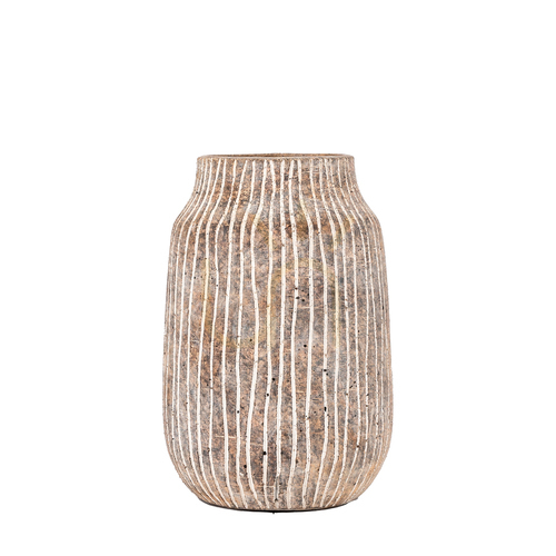 Check Vase Gallery Direct Potosi Small White Earthenware 15x15x23cm