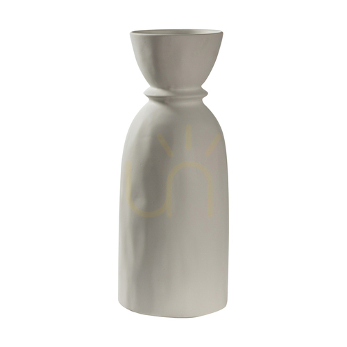 Check Bottle Vase Gallery Direct Takada White Stoneware 38cm 5059413397936