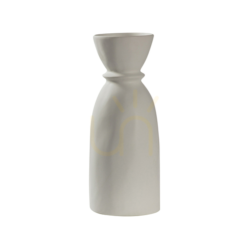 Check Bottle Vase Gallery Direct Takada White Stoneware 48cm 5059413397943