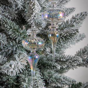 Bauble Drop Ornament Gallery Direct Clear Lustre Glass Set of 2 5059413755705 2 Bauble Drop Ornament Gallery Direct Clear Lustre Glass Set of 2 5059413755705 small 2