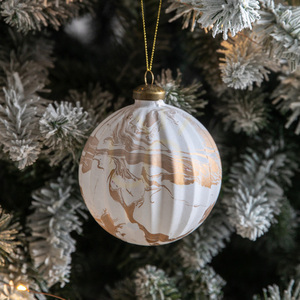 Bauble Set of 3 Gallery Direct Tula Marbled Bronze Glass 10cm 5059413755743 small 1