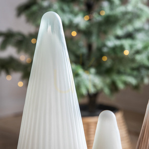 Christmas Tree Decoration Gallery Direct White Frost Ribbed Glass 25cm 2 Christmas Tree Decoration Gallery Direct White Frost Ribbed Glass 25cm small 2