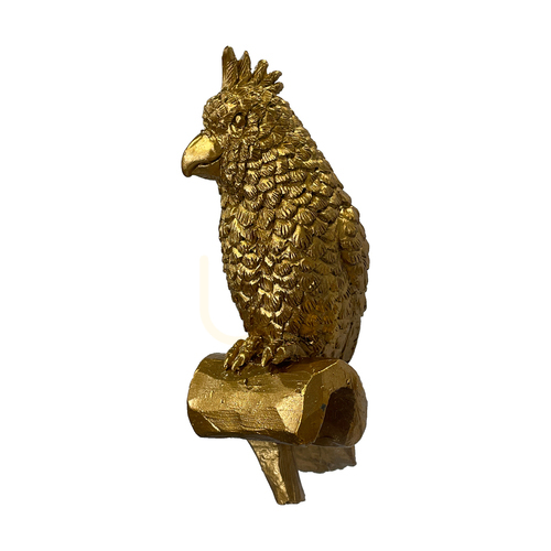 Check Pot Hanger Gallery Direct Levi Parrot Gold Polyresin 2 Pack 5059413410888