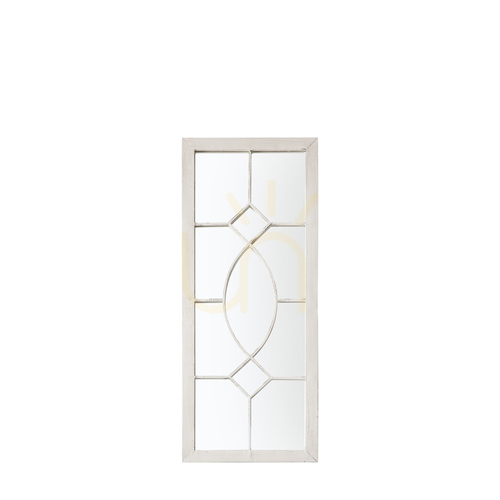 Check Outdoor Mirror Gallery Direct Chatham White Window Pane 105x40cm 5059413402869