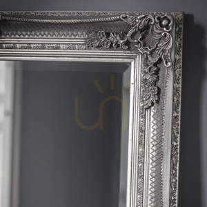 Mirror Gallery Direct Abbey Silver Baroque Wood Frame Leaner 165 x 79.5 cm small 2