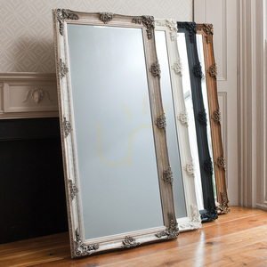 Mirror Gallery Direct Abbey Silver Baroque Wood Frame Leaner 165 x 79.5 cm small 5