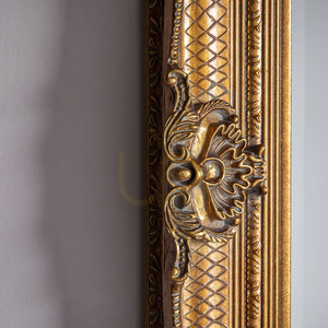 Rectangular Mirror Gallery Direct Abbey Gold Baroque Wood Frame 109.5 x 79 cm small 3