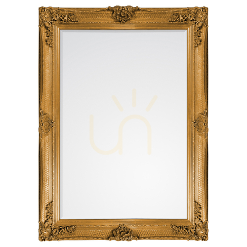 Check Rectangular Mirror Gallery Direct Abbey Gold Baroque Wood Frame 109.5 x 79 cm