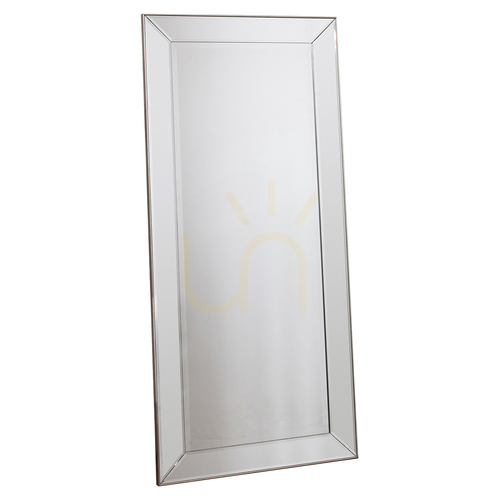 Check Mirror Gallery Direct Baskin Champagne Bevelled Frame 60x135cm
