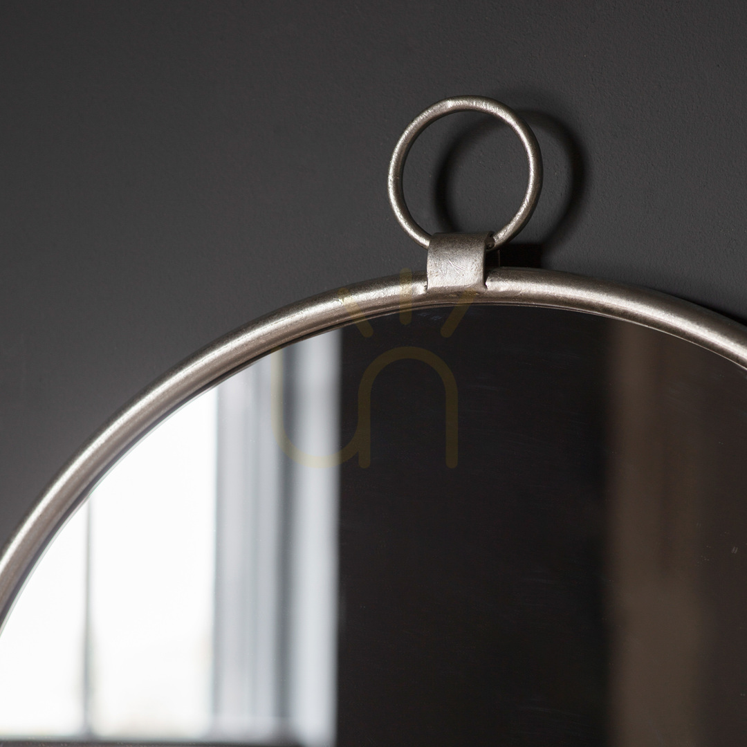 Preview Round Mirror Gallery Direct Bayswater Silver 61x70cm Hanging Loop 5059413407376 Round Mirror Gallery Direct Bayswater Silver 61x70cm Hanging Loop 5059413407376