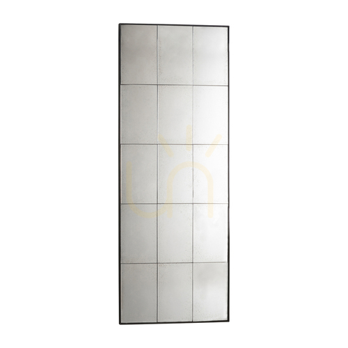 Check Rectangular Mirror Gallery Direct Boxley Antique Metal 62 x 160 cm