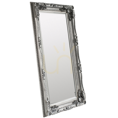 Check Mirror Gallery Direct Louis Leaner Silver Baroque Framed 175.5x89.5cm 840435834685