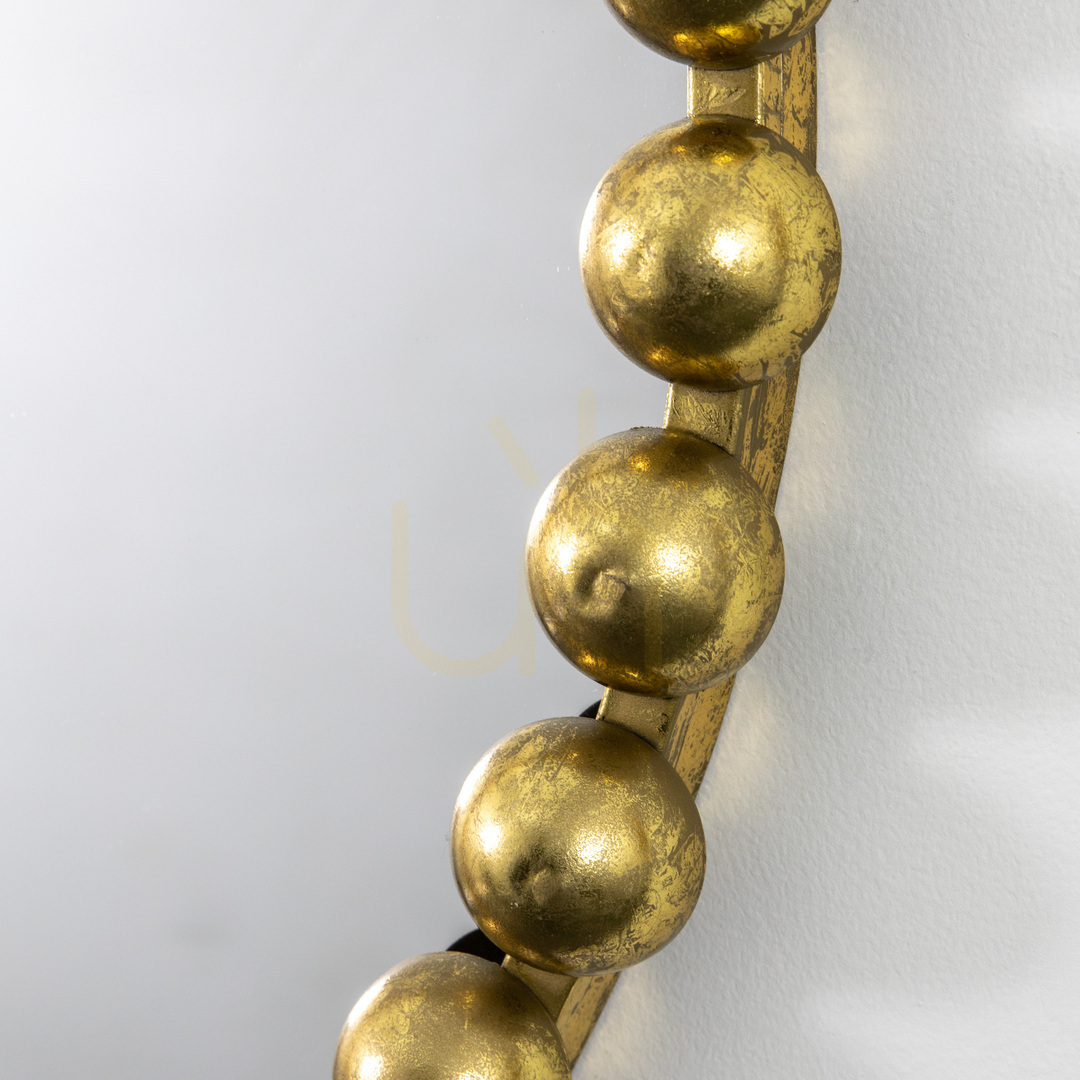 View Round Mirror Gallery Direct Ceretti Gold Beaded Frame 80cm 5059413703522 Round Mirror Gallery Direct Ceretti Gold Beaded Frame 80cm 5059413703522