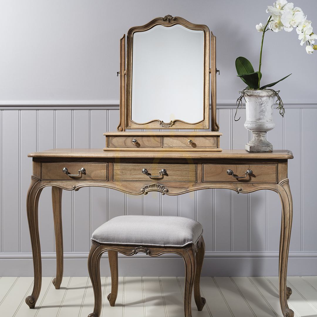 Preview Dressing Table Mirror Gallery Direct Chic Weathered Glass Mindi Ash 60x73cm Dressing Table Mirror Gallery Direct Chic Weathered Glass Mindi Ash 60x73cm