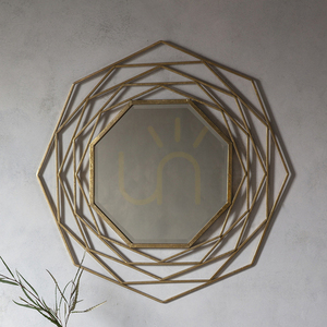 Octagonal Wall Mirror Gallery Direct Gold Metal Frame 91x91cm 1 Octagonal Wall Mirror Gallery Direct Gold Metal Frame 91x91cm small 1