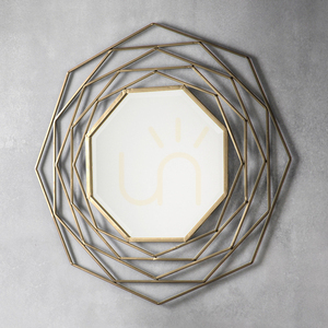 Octagonal Wall Mirror Gallery Direct Gold Metal Frame 91x91cm 3 Octagonal Wall Mirror Gallery Direct Gold Metal Frame 91x91cm small 3
