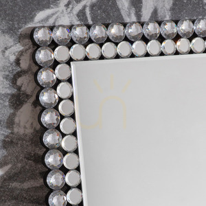 Rectangular Wall Mirror Gallery Direct Fallon Silver Mirrored Circles 90 x 60 cm small 2
