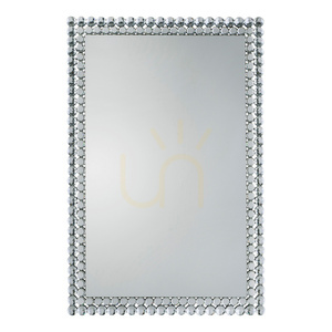 Rectangular Wall Mirror Gallery Direct Fallon Silver Mirrored Circles 90 x 60 cm small 0