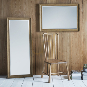 Mirror Gallery Direct Fraser Oak Effect Angled Frame Rectangular 73.5 x 104 cm small 3