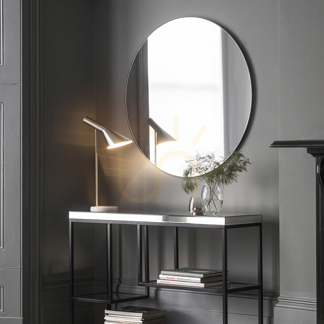 Preview Round Mirror Gallery Direct Hayle Black Metal Frame 100cm 5055999244862 Round Mirror Gallery Direct Hayle Black Metal Frame 100cm 5055999244862