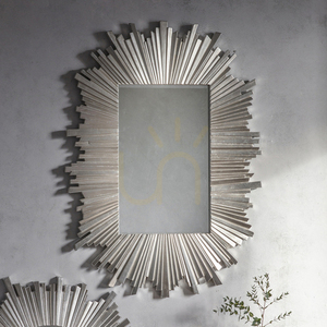 Rectangular Starburst Mirror Silver 93x127 cm Gallery Direct 5055299469033 small 1