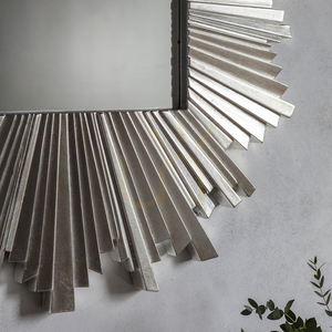 Rectangular Starburst Mirror Silver 93x127 cm Gallery Direct 5055299469033 small 2