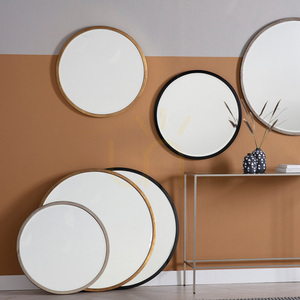 Round Mirror Gallery Direct Higgins Antique Gold 60x60cm Steel Frame 5059413256677 small 2