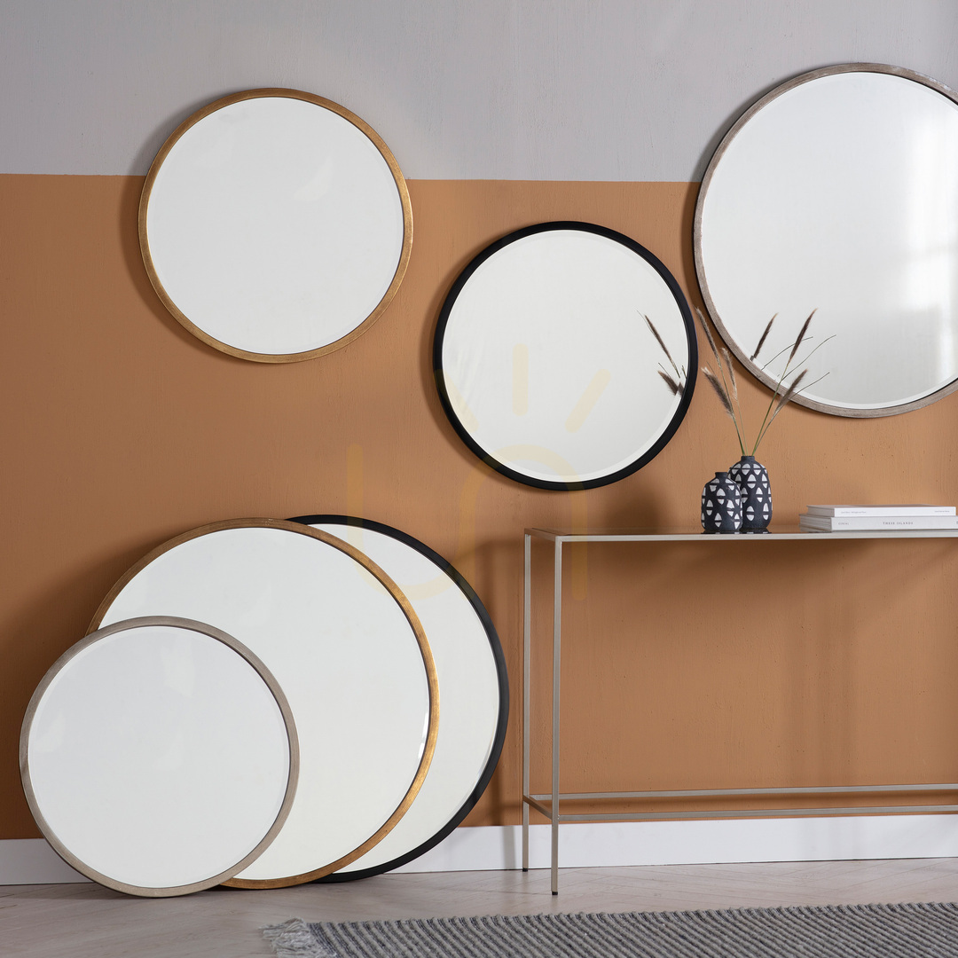 Preview Round Mirror Gallery Direct Higgins Black 80cm 5059413256653 Round Mirror Gallery Direct Higgins Black 80cm 5059413256653