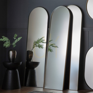 Arch Mirror Gallery Direct Hurston Black Metal Frame 50x170cm small 1