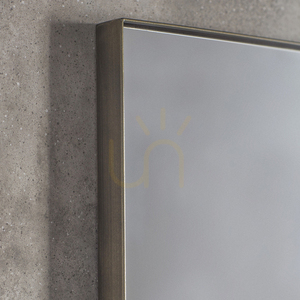 Gallery Direct Hurston wall mirror with bronze-finish metal frame, 60 × 90 cm, 5055999244879 small 2
