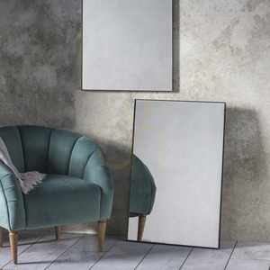 Gallery Direct Hurston wall mirror with bronze-finish metal frame, 60 × 90 cm, 5055999244879 small 3