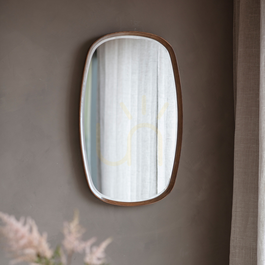 View Mirror Gallery Direct Keaton Walnut Wood Frame 90 x 55 cm Mirror Gallery Direct Keaton Walnut Wood Frame 90 x 55 cm