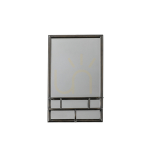 Rectangular Mirror with Shelf Gallery Direct Black Iron 30x10x48cm 5055999253710 0 Rectangular Mirror with Shelf Gallery Direct Black Iron 30x10x48cm 5055999253710 small 0