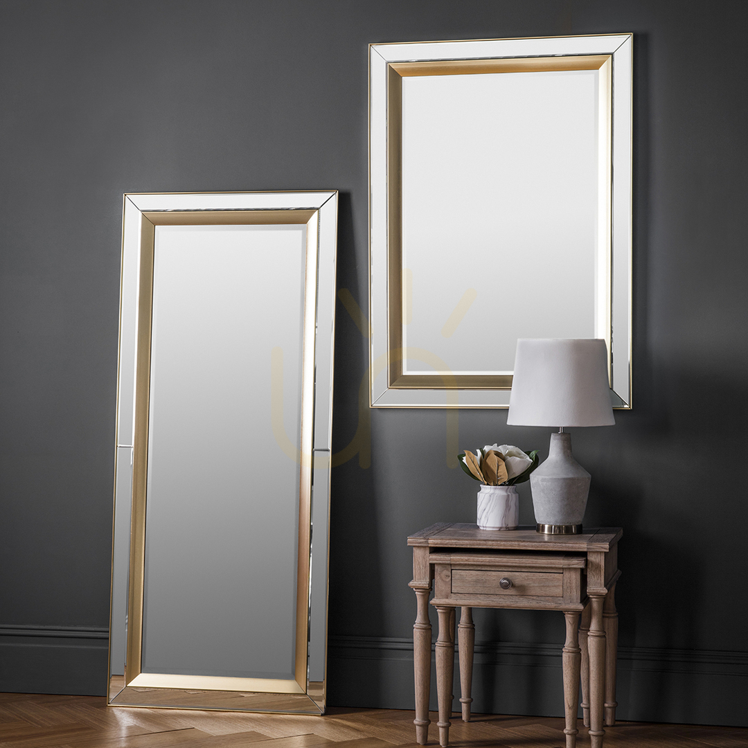 Display Full Length Mirror Gallery Direct Gold Bevelled Frame 69x158 cm 5055999228589 Full Length Mirror Gallery Direct Gold Bevelled Frame 69x158 cm 5055999228589
