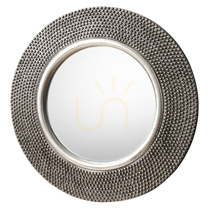 Round Mirror Gallery Direct Whittington Pewter Bobble Frame 80cm 5055299484456 small 0