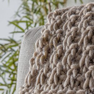 Throw Gallery Direct Moss Chunky Knitted Oatmeal 130x170cm 3 Throw Gallery Direct Moss Chunky Knitted Oatmeal 130x170cm small 3